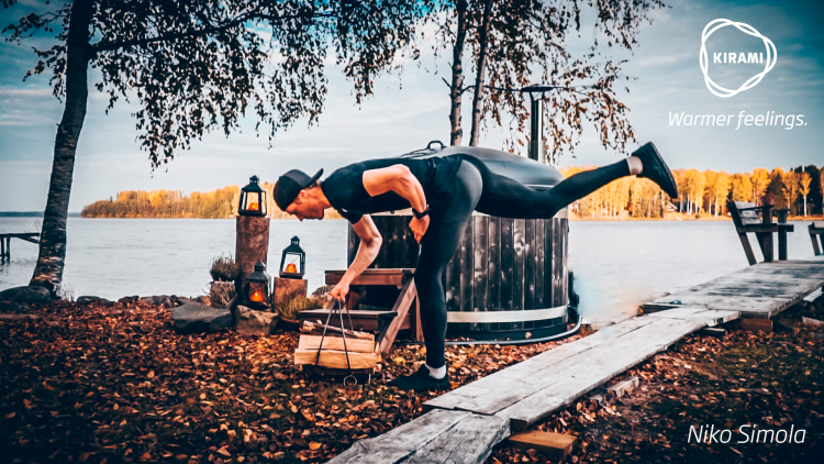 Teija Simola | Paljujumpan voi tehdä esimerkiksi paljun lämmitysvaiheessa, jolloin vesi ei ole liian kuumaa | Kirami