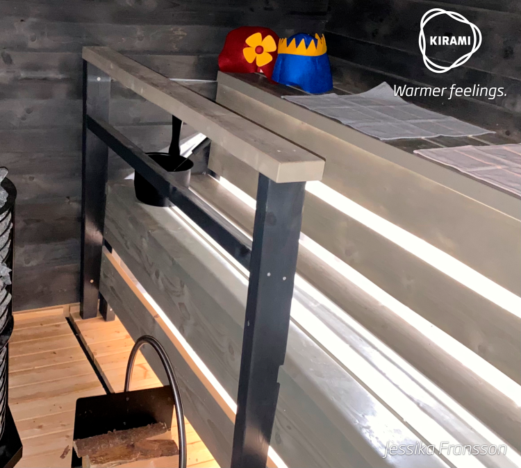 Kirami FinVision® -sauna | Franssoneilla lämpenevät usein sekä ulkosauna että palju | Warmer Feelings!