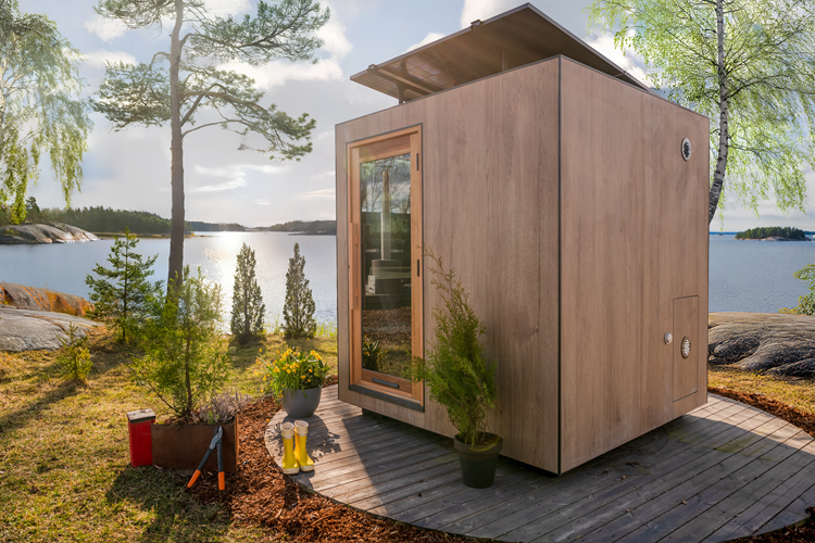 Kirami FinVision® -sauna Zero M - ruskeansävyisen Oak
