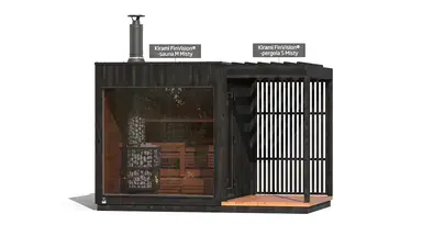 Kirami FinVision® -sauna M Misty, -terrace S Misty