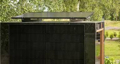 Kirami FinVision® -sauna S Zero with solar panels