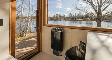 Kirami FinVision® -sauna M Zero with solar panels