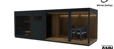 Kirami FinVision® -changing room Misty, sauna, terasse M, terasse S