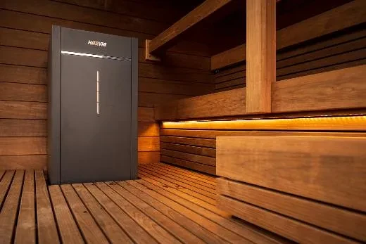 Kirami FinVision® -sauna Nordic misty, Harvia Virta Combi 10,8 kW sähkökiuas