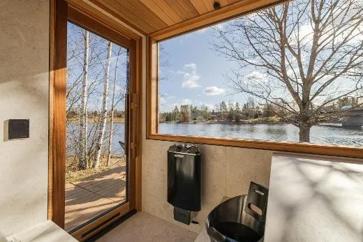 Kirami FinVision® -sauna M Zero (GlowBlack and CoralWhite)_Solarsystem model