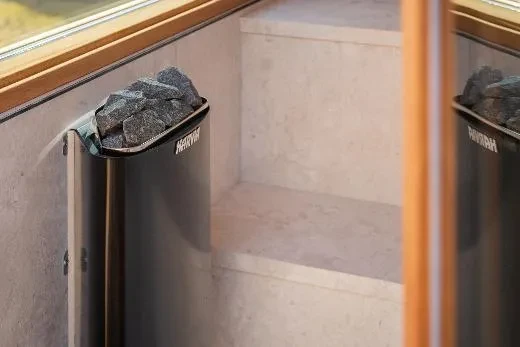 FilenameKirami FinVision® -sauna M Zero (GlowBlack and CoralWhite)_Harvia Delta3.6Kw_