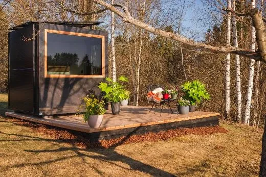 Kirami FinVision® -sauna M Zero (GlowBlack and CoralWhite)_Solarsystem model